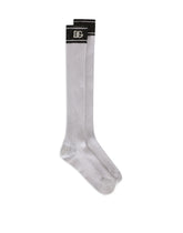 Lurex socks with DG logo - | Dolce & Gabbana