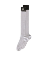 Lurex socks with DG logo - | Dolce & Gabbana
