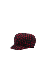 Tweed baker boy hat with peak - | Dolce & Gabbana