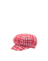 Tweed baker boy hat with peak - | Dolce & Gabbana