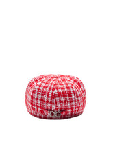 Tweed baker boy hat with peak - | Dolce & Gabbana