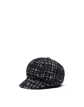 Tweed baker boy hat with peak - | Dolce & Gabbana