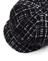 Tweed baker boy hat with peak - | Dolce & Gabbana
