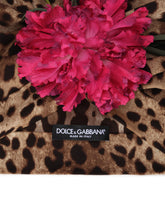 Charmeuse turban with floral appliqués - | Dolce & Gabbana