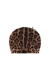 Charmeuse turban with floral appliqués - | Dolce & Gabbana