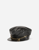 Baker boy hat with DG logo chain - | Dolce & Gabbana