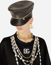 Baker boy hat with DG logo chain - | Dolce & Gabbana