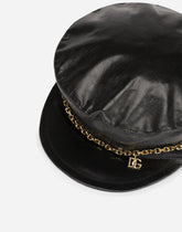 Baker boy hat with DG logo chain - | Dolce & Gabbana
