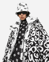 Nylon bucket hat with DG logo print - | Dolce & Gabbana