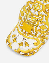 Drill baseball cap with majolica print - | Dolce & Gabbana