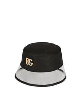 Nylon and PVC bucket hat with DG logo - | Dolce & Gabbana