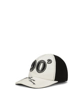 Baize and leather baseball cap with lettering - | Dolce & Gabbana