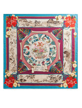 Twill silk foulard with Silk road print: 90 x 90cm- 35 x 35 inches - | Dolce & Gabbana