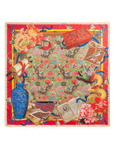 Twill silk foulard with Silk road print: 90 x 90cm- 35 x 35 inches - | Dolce & Gabbana