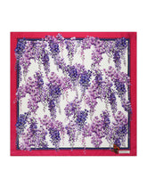 Wisteria-print twill scarf (90 x 90) - | Dolce & Gabbana