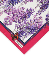 Wisteria-print twill scarf (90 x 90) - | Dolce & Gabbana