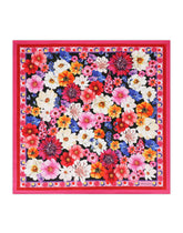 Wisteria-print twill scarf (90 x 90) - | Dolce & Gabbana