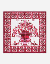 Majolica-print twill scarf (90 x 90) - | Dolce & Gabbana
