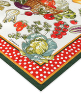 Vegetable-print twill scarf (90 x 90) - | Dolce & Gabbana