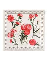 Twill scarf with yellow rose print (90 x 90) - | Dolce & Gabbana