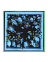 Twill scarf with vintage rose print (90 x 90) - | Dolce & Gabbana