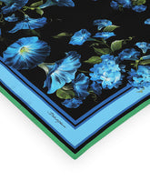 Twill scarf with vintage rose print (90 x 90) - | Dolce & Gabbana