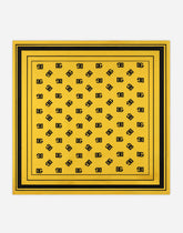 Twill scarf with all-over DG logo print (90 x 90) - | Dolce & Gabbana
