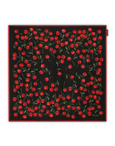 Cherry-print twill scarf (90x90) - | Dolce & Gabbana