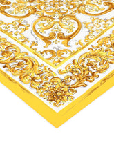 Cotton foulard with majolica print (90x90) - | Dolce & Gabbana