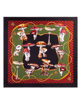TWILL FOULARD WITH MUSHROOM PRINT: 90 X 90CM - 35 X 35 INCHES - | Dolce & Gabbana