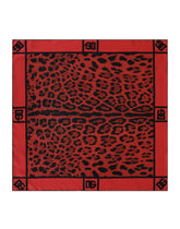 Neon leopard-print twill scarf (70 x 70) - | Dolce & Gabbana
