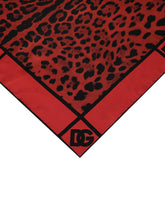 Neon leopard-print twill scarf (70 x 70) - | Dolce & Gabbana