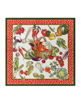 Vegetable-print twill scarf (70 x 70) - | Dolce & Gabbana