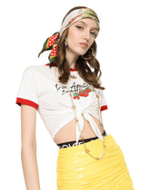 Vegetable-print twill scarf (70 x 70) - | Dolce & Gabbana