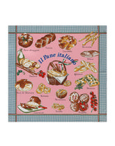 Wine-print twill scarf (70 x 70) - | Dolce & Gabbana