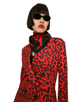 Leopard-print twill scarf (70 x 70) - | Dolce & Gabbana