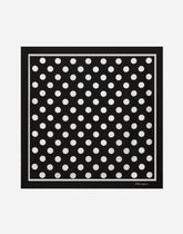Silk twill scarf with polka-dot print (70x70) - | Dolce & Gabbana