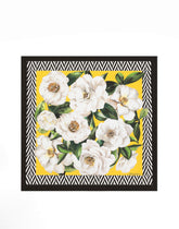 Gardenia-print silk twill foulard (70x70) - | Dolce & Gabbana