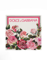 Silk twill scarf with Rose print 70x70 - | Dolce & Gabbana