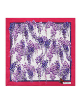 Wisteria-print twill scarf (50 x 50) - | Dolce & Gabbana