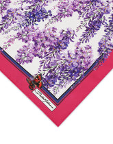 Wisteria-print twill scarf (50 x 50) - | Dolce & Gabbana
