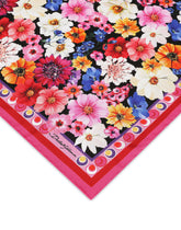 Wisteria-print twill scarf (50 x 50) - | Dolce & Gabbana