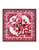 Majolica-print twill scarf (50 x 50) - | Dolce & Gabbana