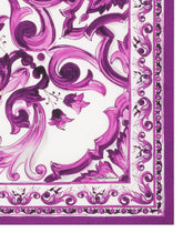 Majolica-print twill scarf (50 x 50) - | Dolce & Gabbana