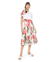 Twill scarf with yellow rose print (50 x 50) - | Dolce & Gabbana