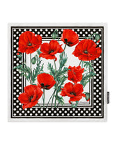 Twill scarf with yellow rose print (50 x 50) - | Dolce & Gabbana