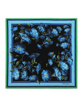 Bluebell-print twill scarf (50 x 50) - | Dolce & Gabbana
