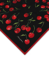 Cherry-print twill scarf (50x50) - | Dolce & Gabbana