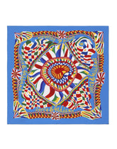 Carretto-print twill scarf (50 x 50) - | Dolce & Gabbana