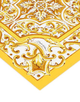 Cotton foulard with majolica print (50x50) - | Dolce & Gabbana